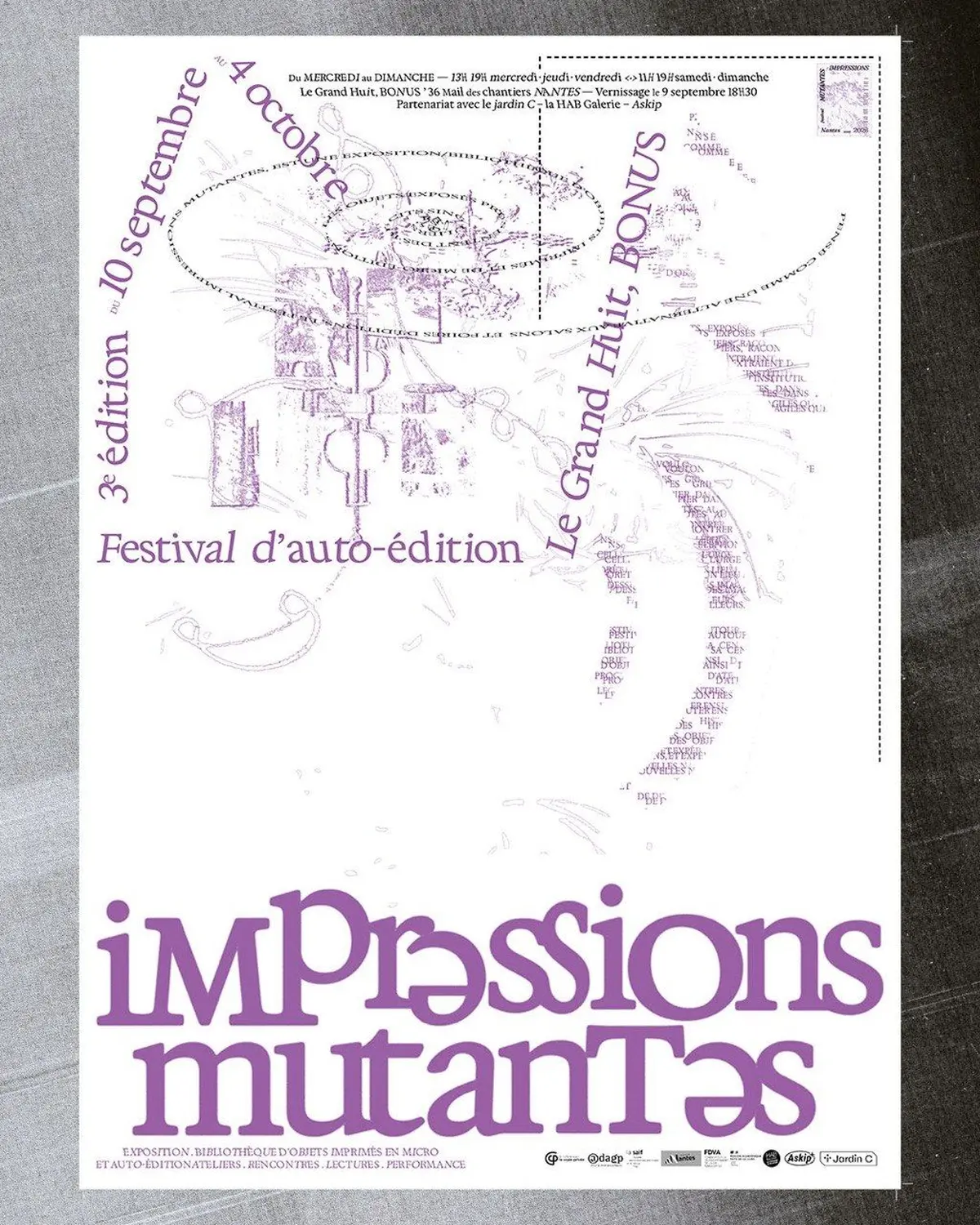 3ᵉ édition du festival d’auto-édition Impressions Mutantes