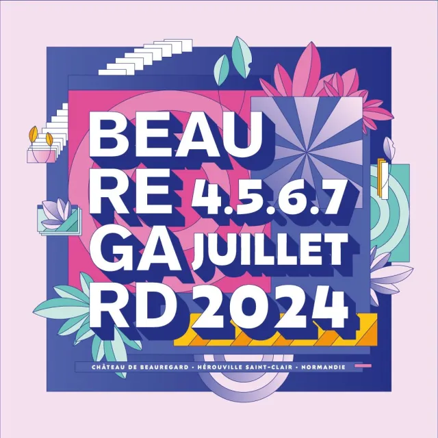 L\'affiche colorée de l\'édition 2024 du Festival Beauregard