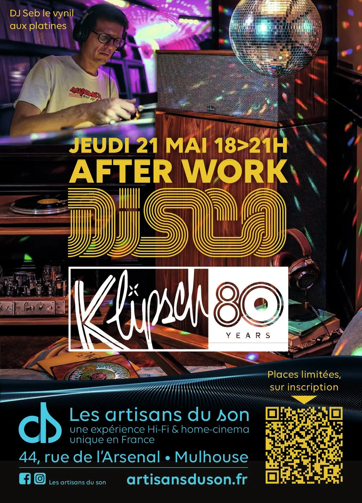 Afterwork Disco Klipsch aux Les Artisans du son à Mulhouse