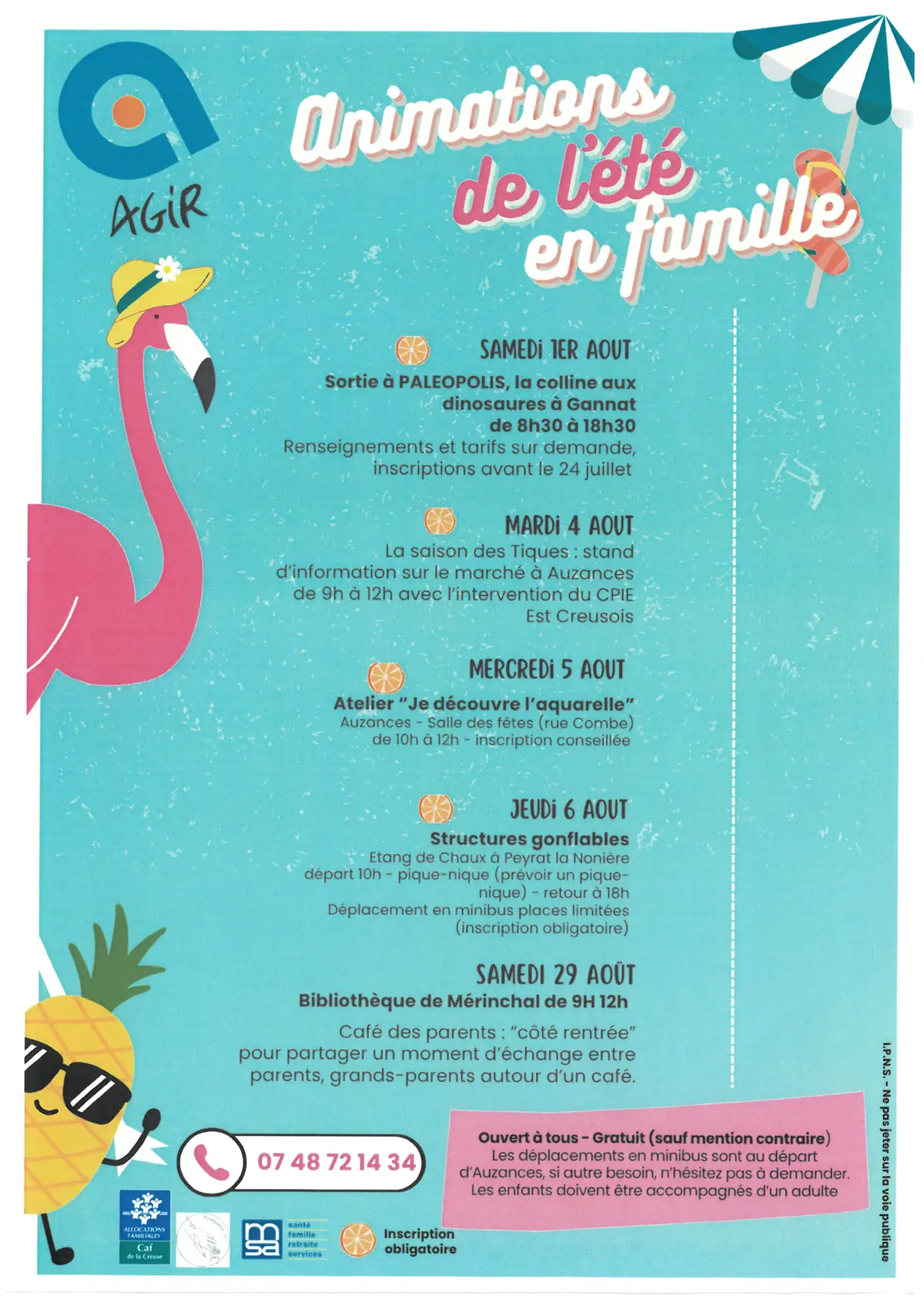 AGIR : Animation de l'été en famille AOUT