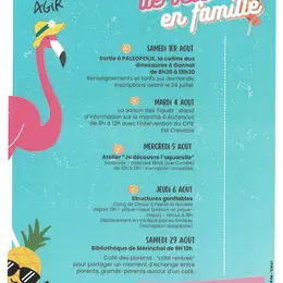 AGIR : Animation de l'été en famille AOUT