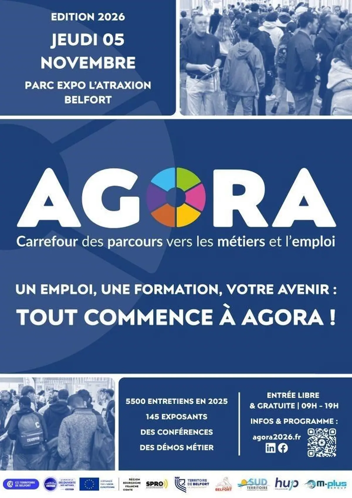 AGORA 2026 : le salon de l'emploi et de l'orientation au Parc Expo l'AtraXion d'Andelnans