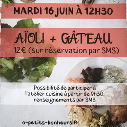 Aîoli et gâteau au café ô petits bonheurs