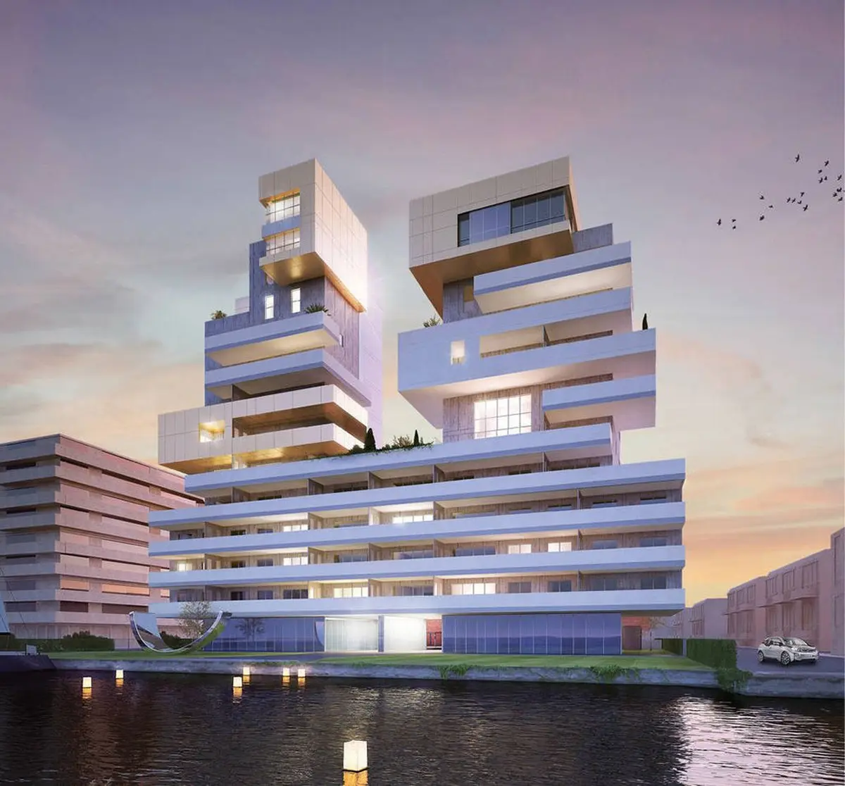 Almaleggo, un bâtiment-totem sur les quais