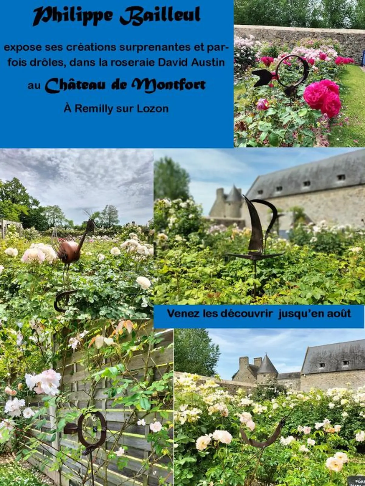 Ambiance et Atelier expose dans la roseraie David Austin