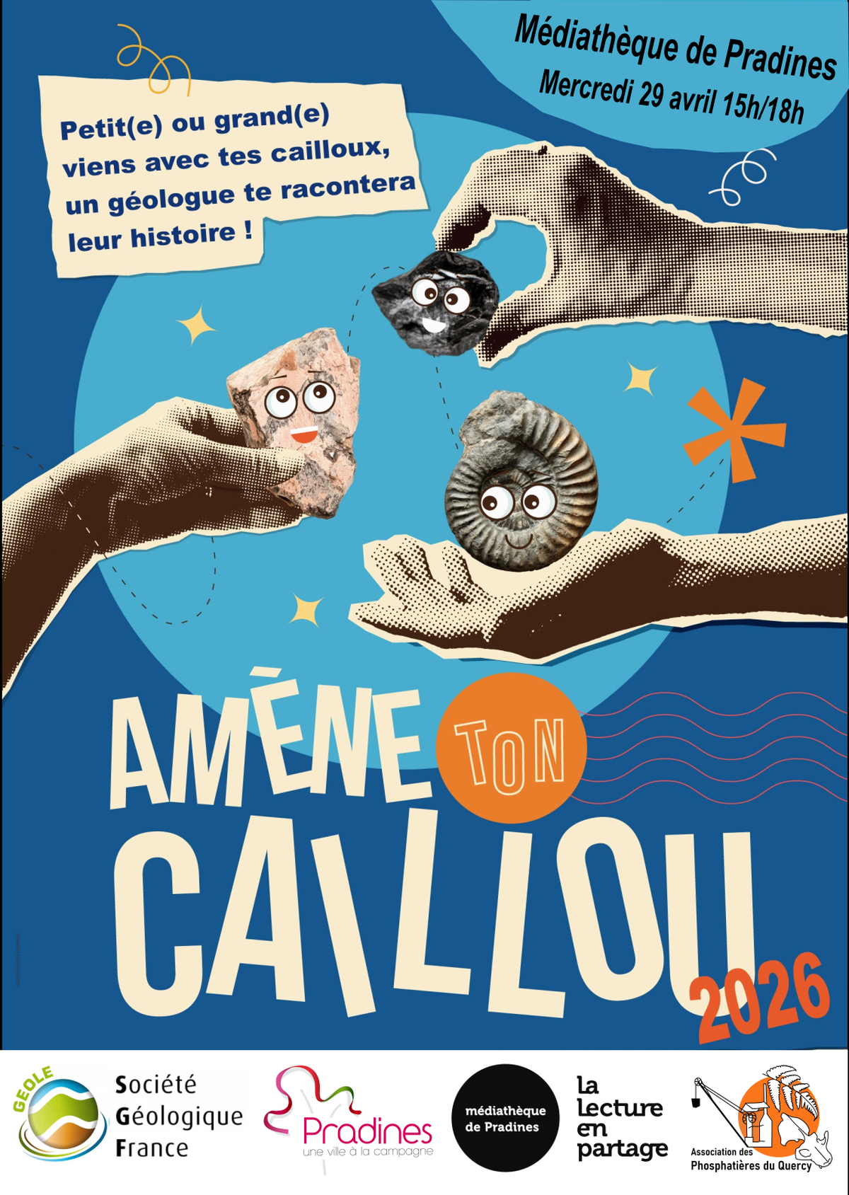 Amène ton caillou 2026 à la Médiathèque de Pradines