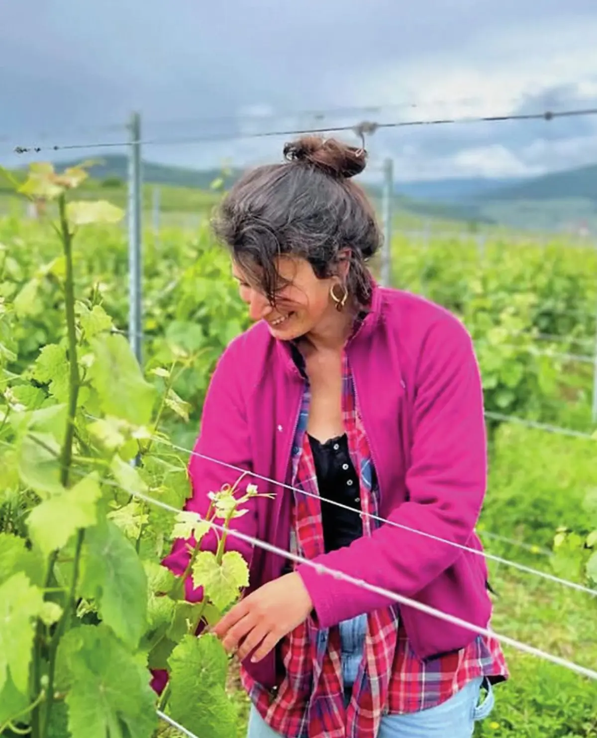 Anaïs Fanti dans ses parcelles