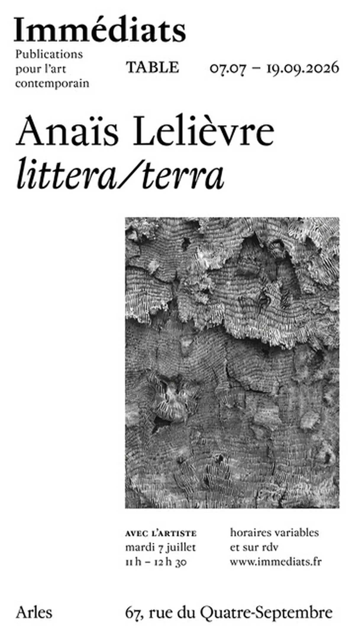 Anaïs Lelièvre, littera/terra