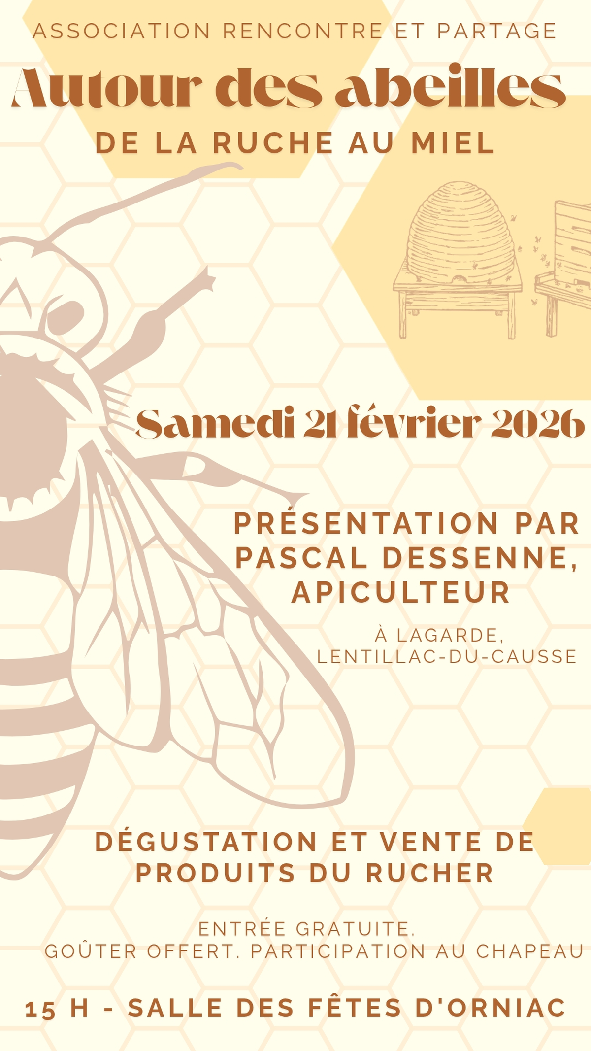 Animation autour des abeilles, de la ruche au miel, à Orniac