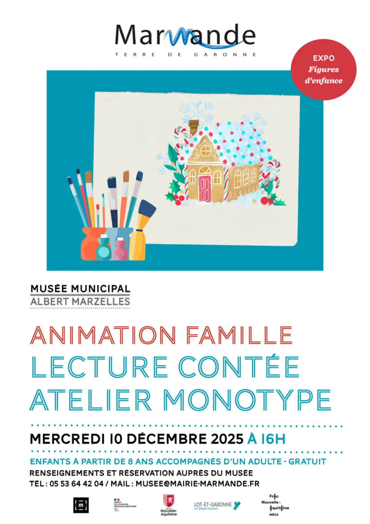 Animation Famille au Musée Marzelles - Lecture contée et atlier monotype  ?