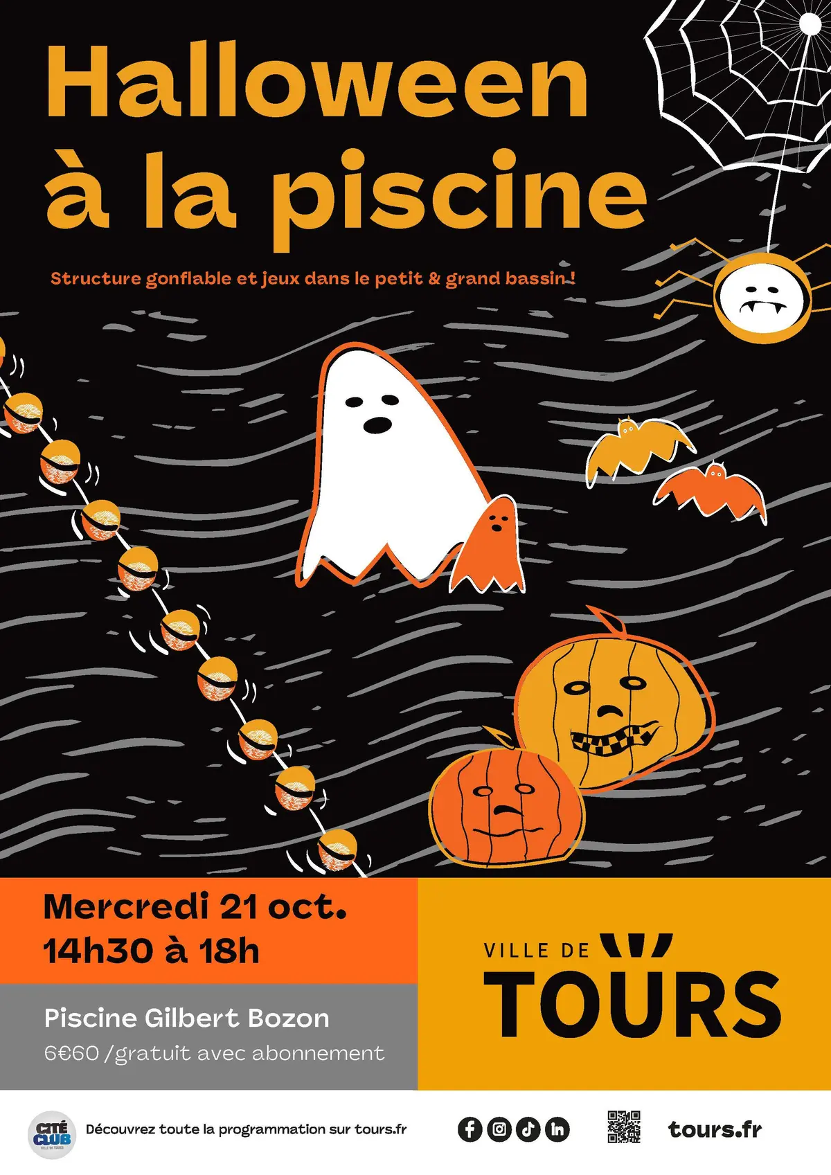 Animation Halloween en piscine