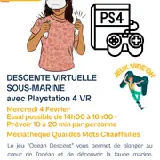 Animation Jeux vidéo : descente virtuelle sous-marine sur PS4