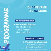 Animation lancer de flocons à la piscine