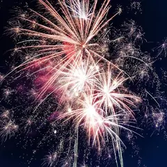 Animation musicale et feu d'artifice