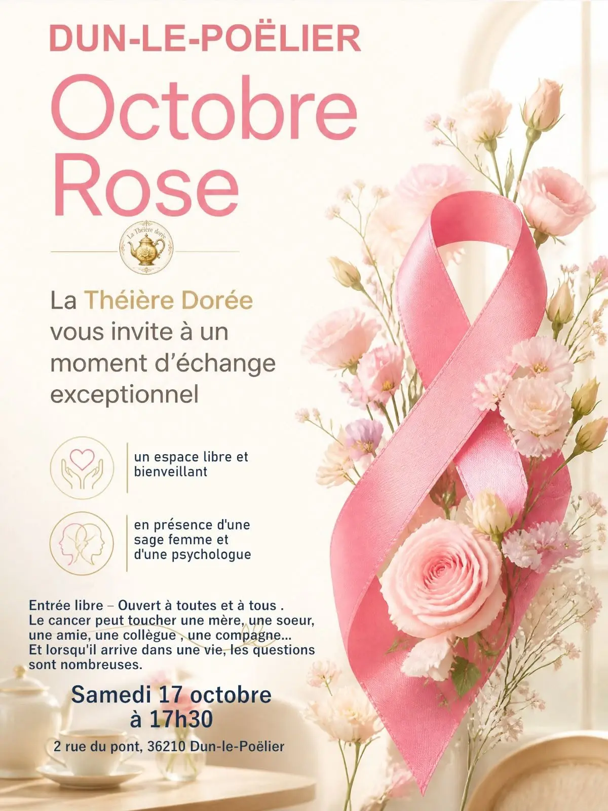 Animation Octobre Rose - La Théière Dorée