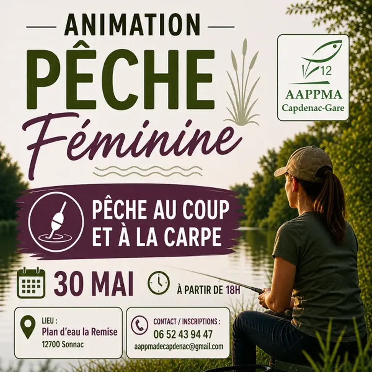 Animation pêche féminine à Sonnac