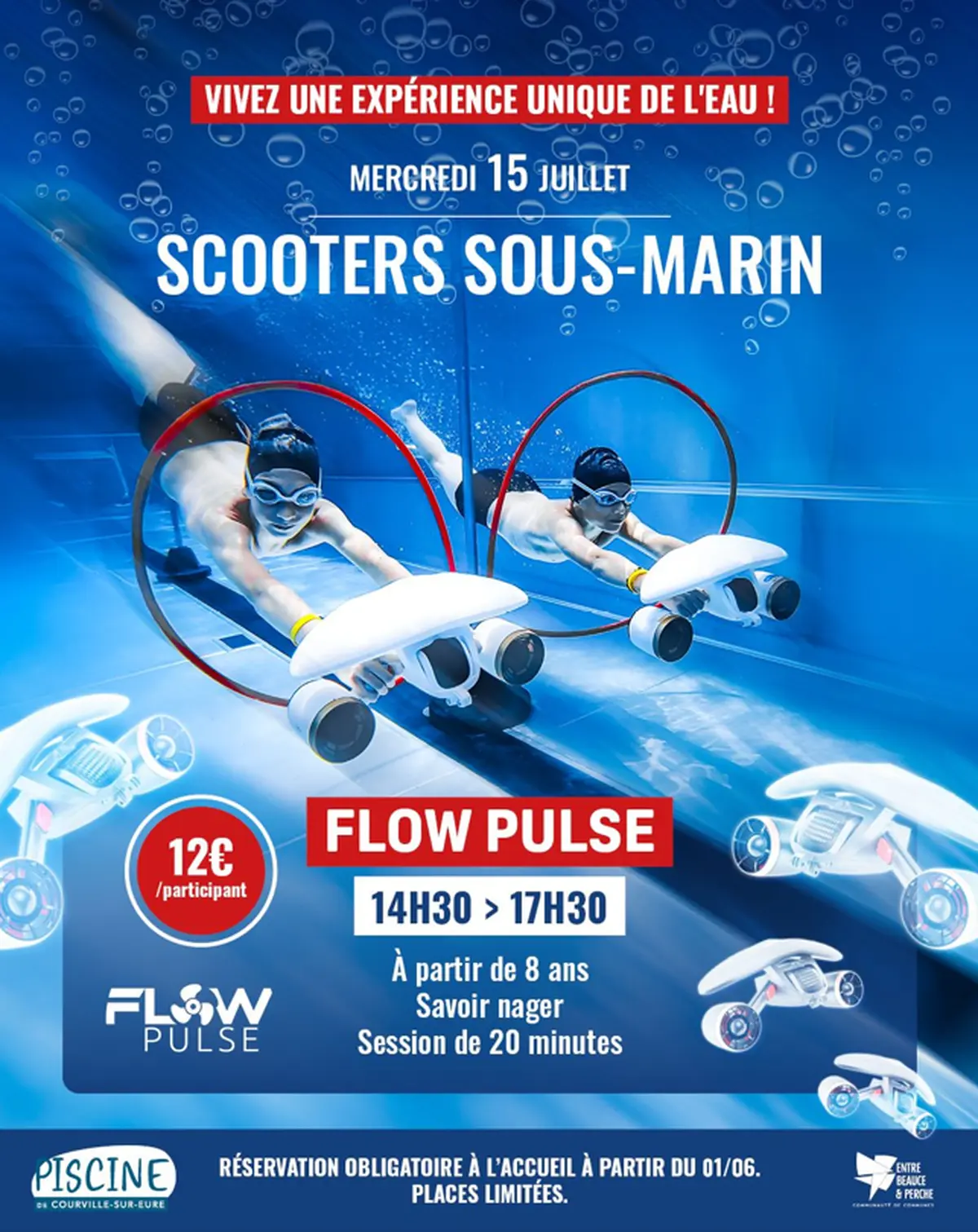 Animation : scooter sous-marin