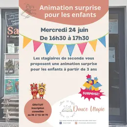 Animation surprise pour les enfants