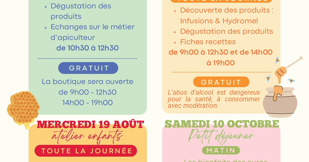 Animations à la miellerie l'Asnoisien