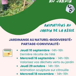 Animations au jardin de la Régie : animation boules de graines pour oiseaux