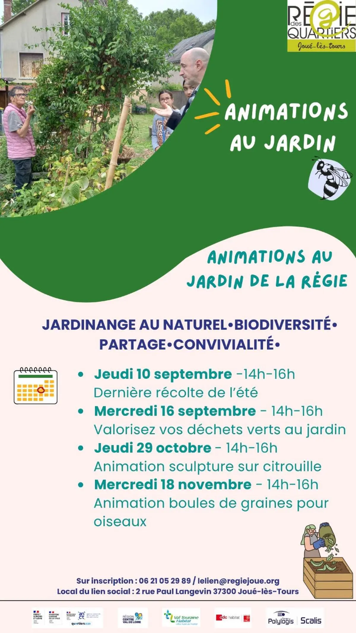Animations au jardin de la Régie : animation sculpture sur citrouille