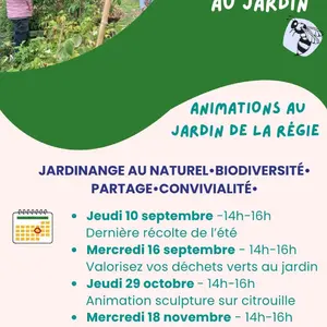 Animations au jardin de la Régie : animation sculpture sur citrouille