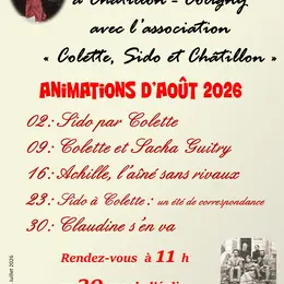 Animations autour de Colette août