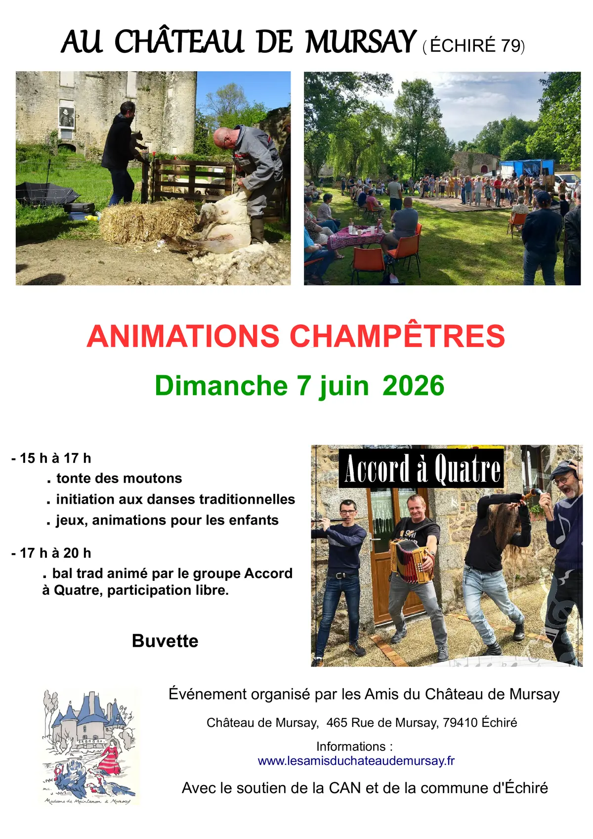 Animations Champêtres au Château de Mursay à Échiré