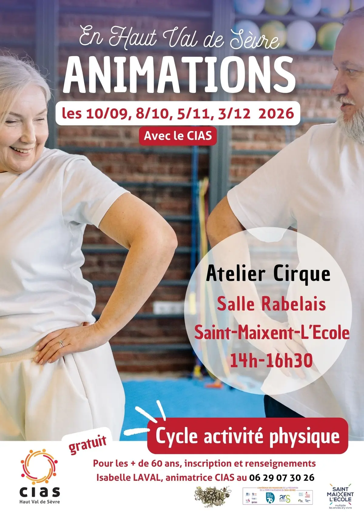 ANIMATIONS + de 60 ans : Atelier cirque