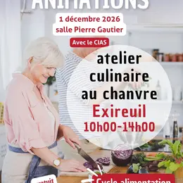 ANIMATIONS + de 60 ans : Atelier cuisine Chanvre Aquitaine