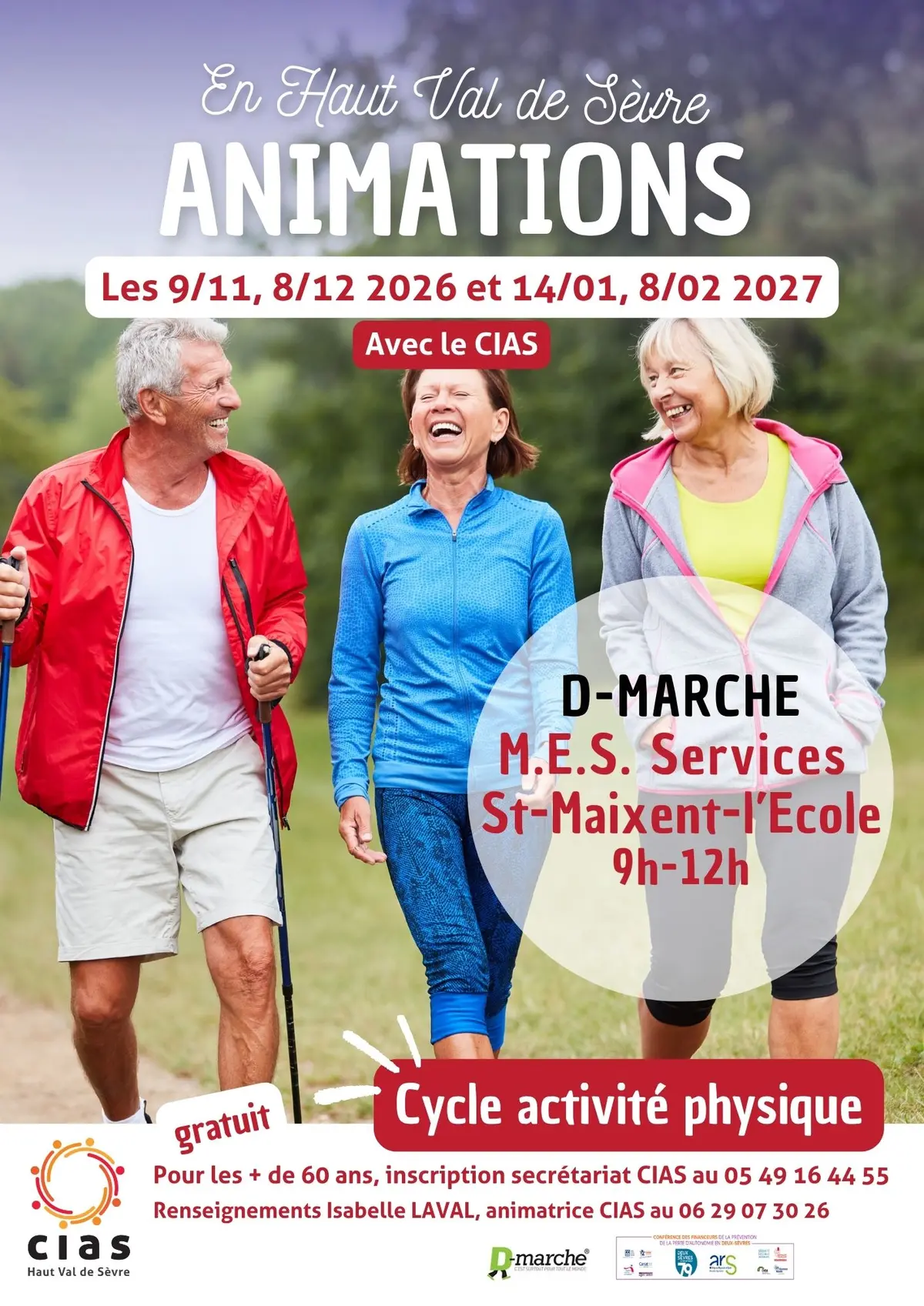 ANIMATIONS + de 60 ans : Atelier D-Marche