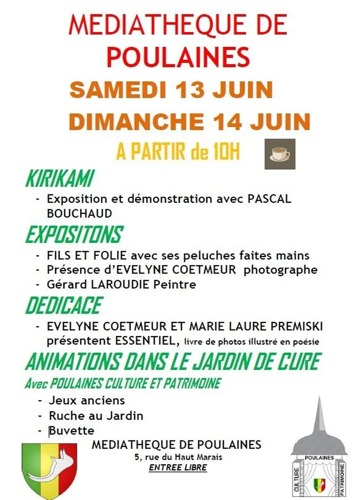 Animations diverses à la Médiathèque