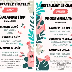 Animations estivales au Chantilly à La Garette