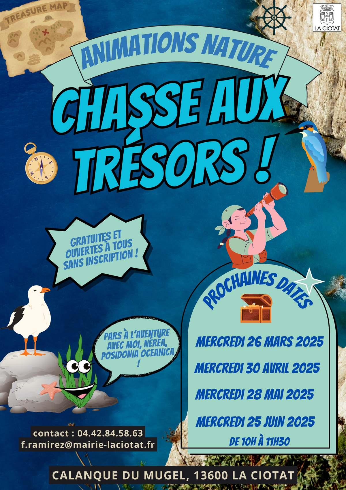 Animations nature, chasse aux trésors dans les calanques