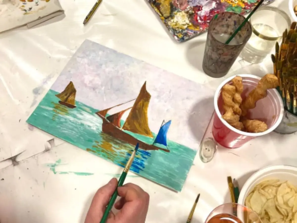 Apéro artistique paysage à la peinture à Vincennes (94)