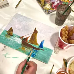 Apéro artistique paysage à la peinture à Vincennes (94)