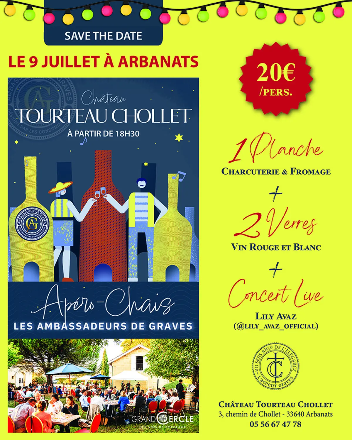 Apéro chai au Château Tourteau Chollet