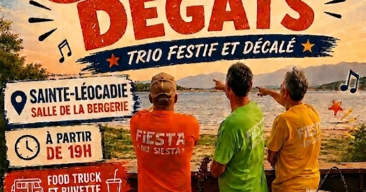 Apéro Concert "3 Beaux Dégâts" Trio Festif Et Décalé