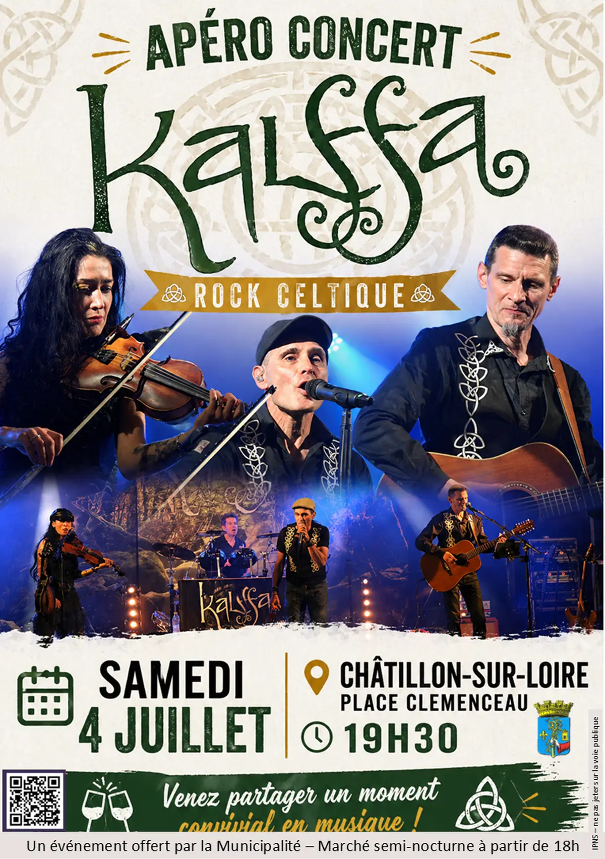 Apéro-concert avec le groupe Kalffa (rock celtique)