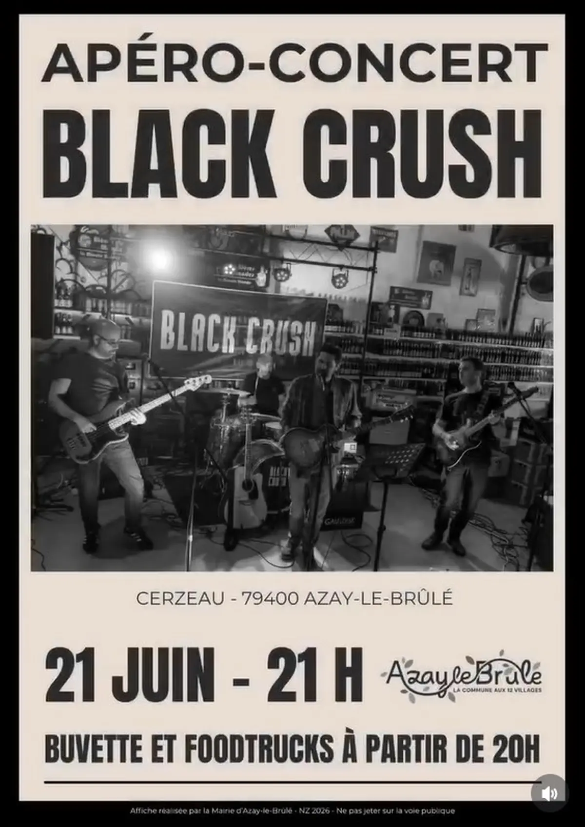 Apéro-concert : BLACK CRUSH