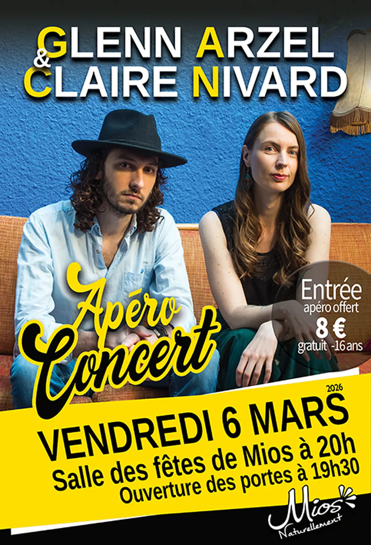 Apéro concert  : Duo Glenn Arzel & Claire Nivard