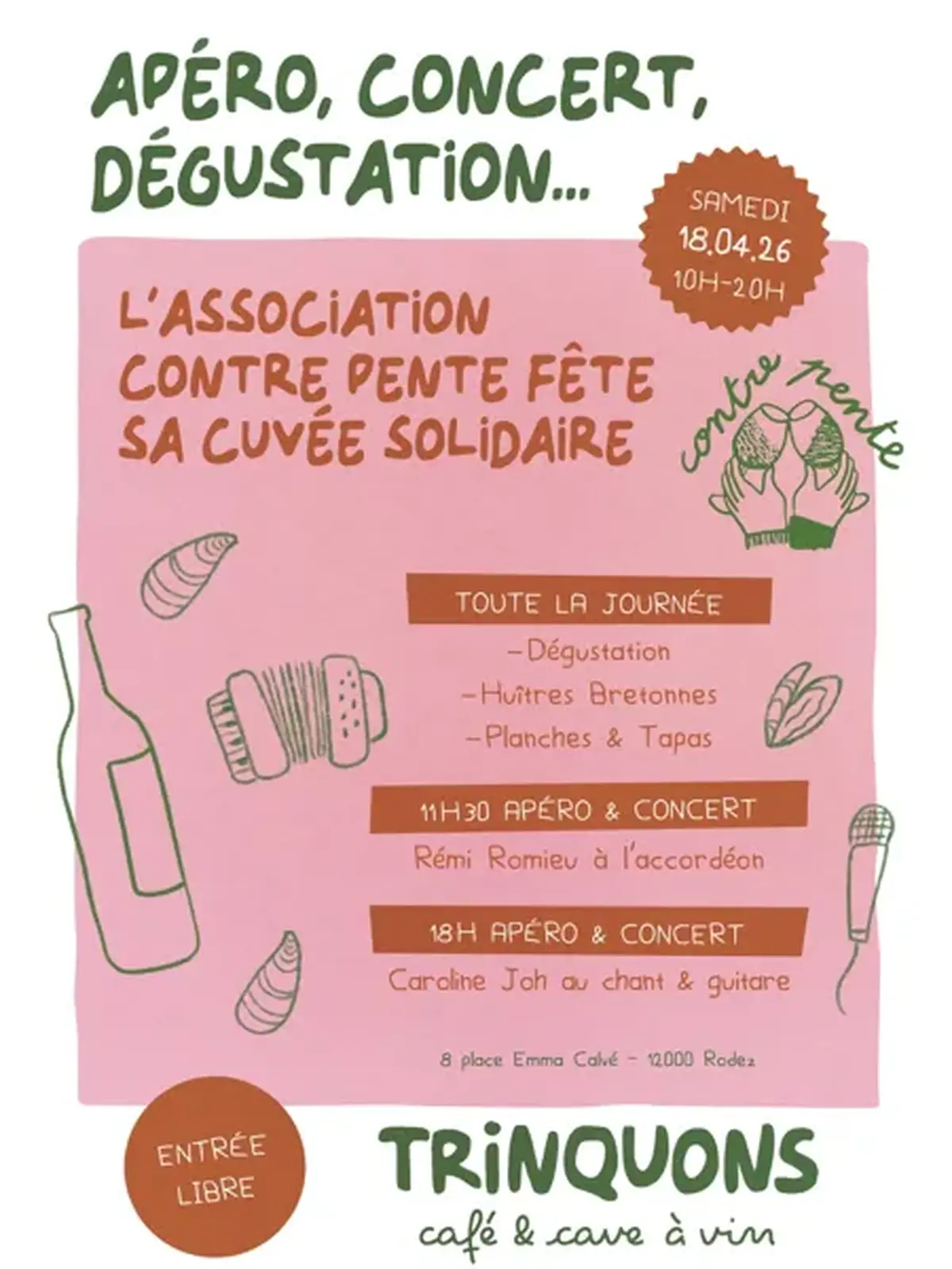 Apéro, concerts, dégustations des Vins de l'Aveyron