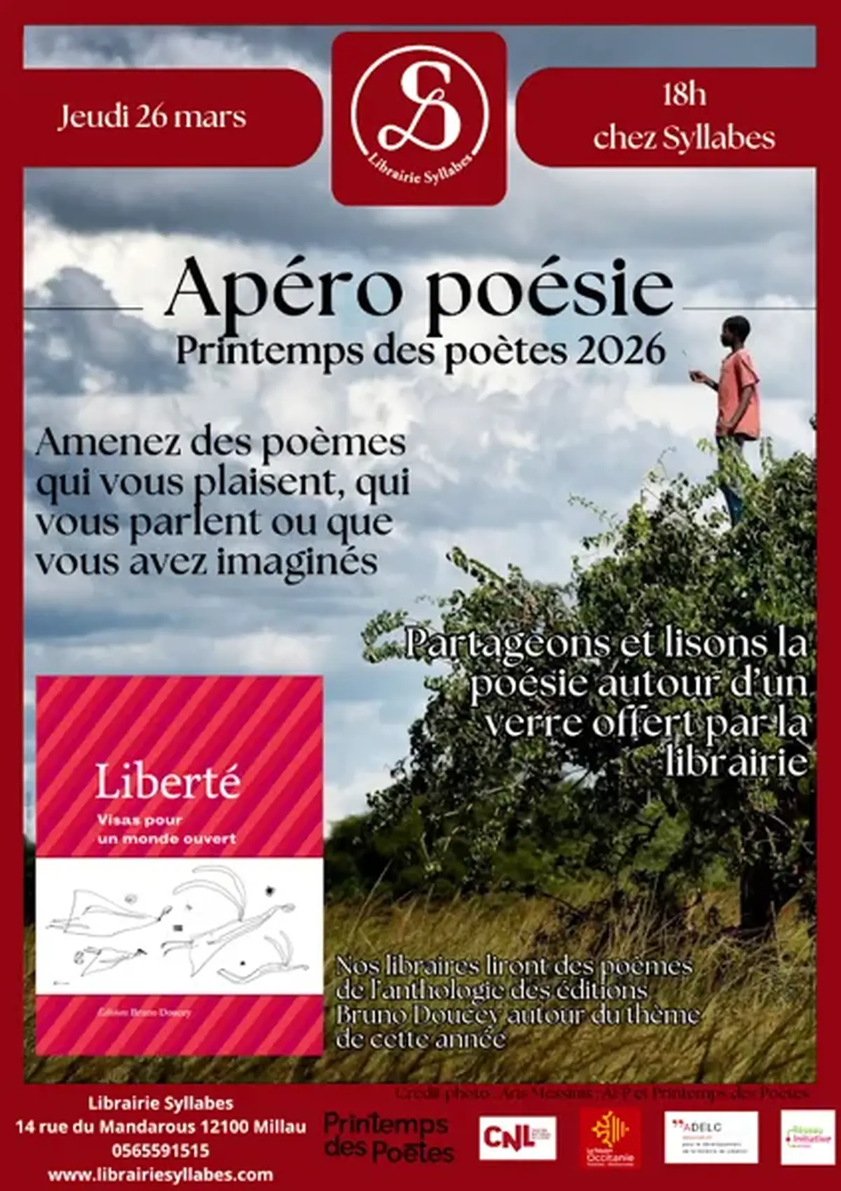 Apéro poésie printemps des poètes - librairie Syllabes