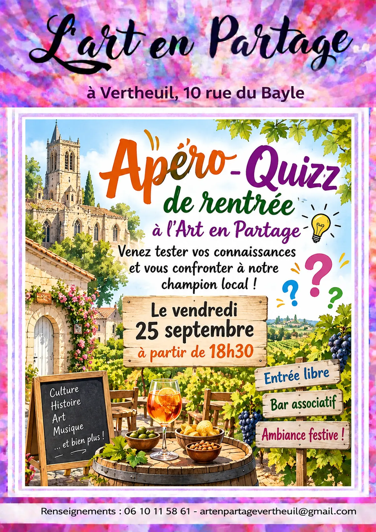 Apéro-quiz à l'Art en Partage