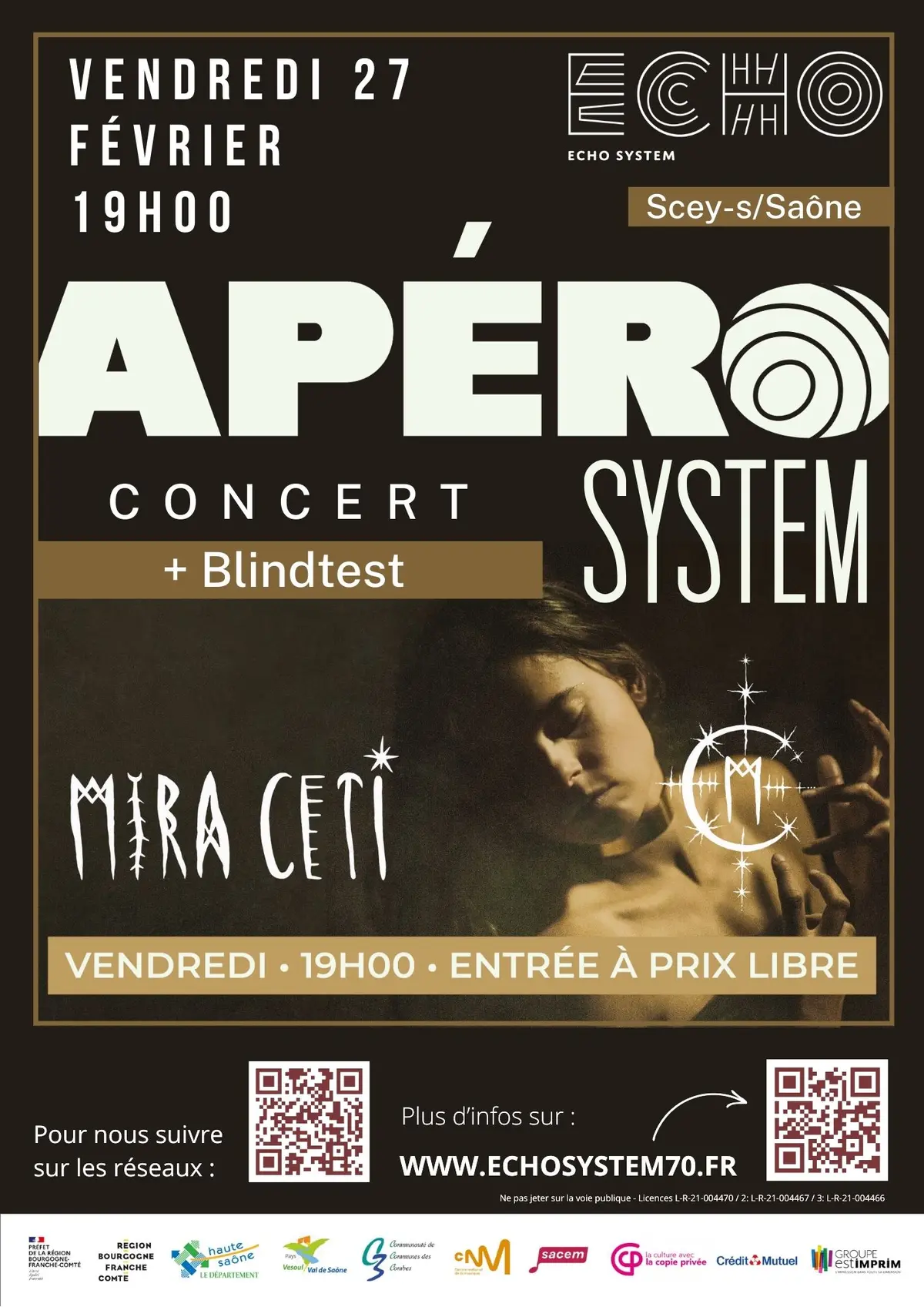 Apéro System : Blindtest + concert Mira Ceti