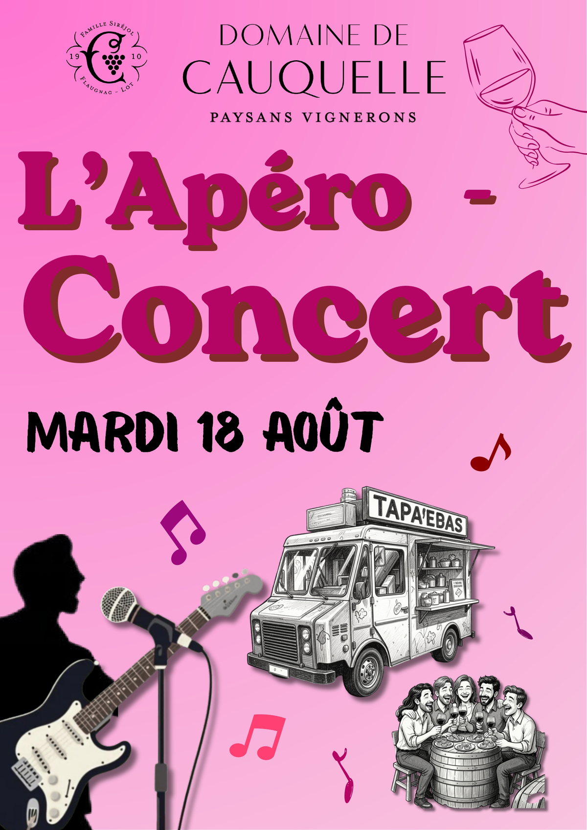 Apéros concert de l'été au Domaine de Cauquelle
