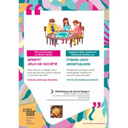 Aprem jeux de société à la médiathèque