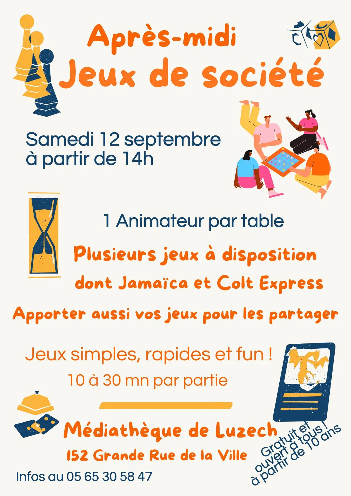 Après-midi Jeux de société à la médiathèque de Luzech