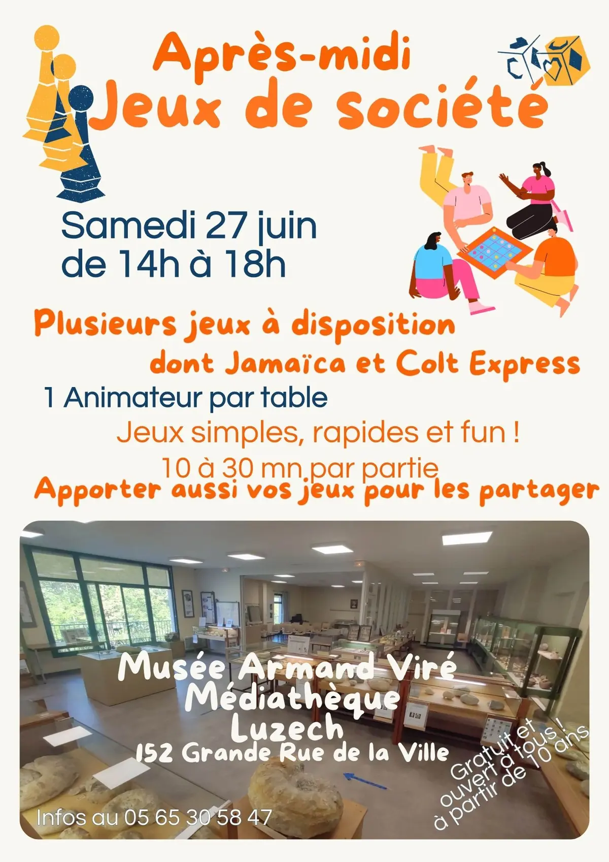 Après-midi jeux de société au musée Armand Viré