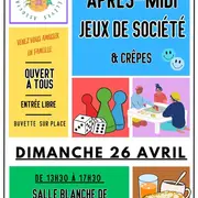 Après-midi jeux de société et crêpes